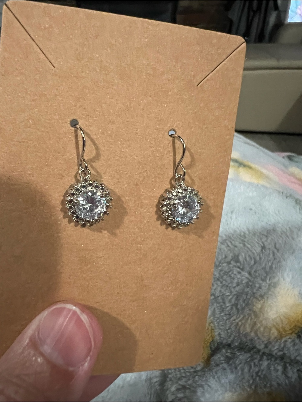 Clear Crystal Drop Earrings - Elegant Women Jewelry
